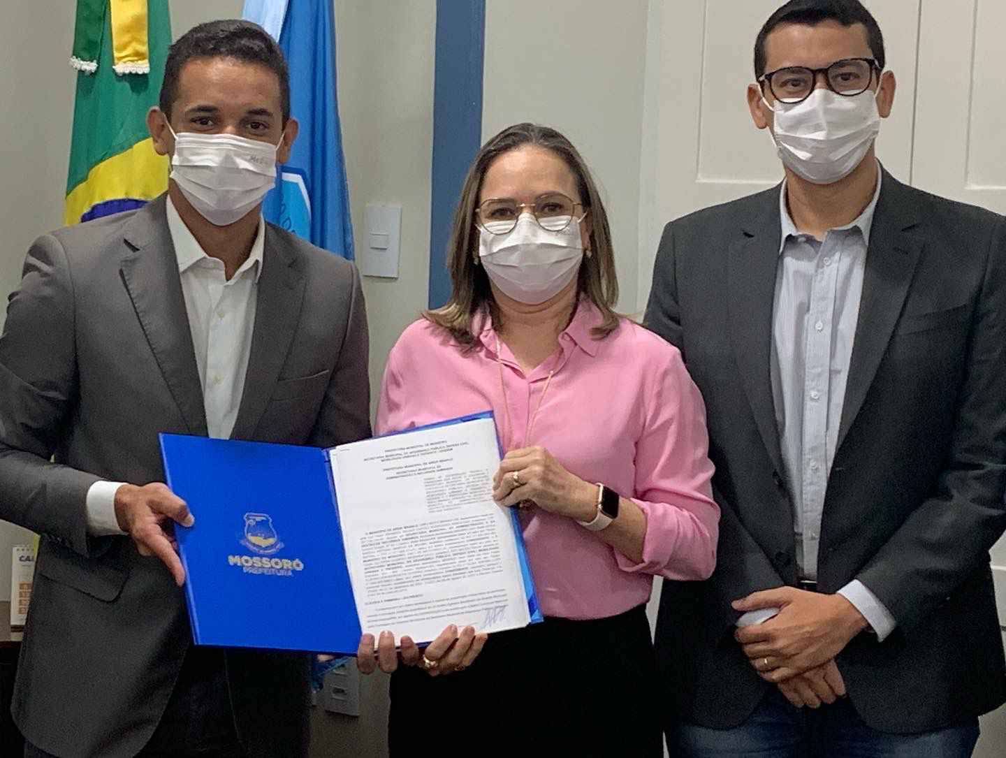 Prefeita Iraneide Rebouças assina parceria com prefeito Allyson Bezerra para capacitação da Guarda Municipal de Areia Branca