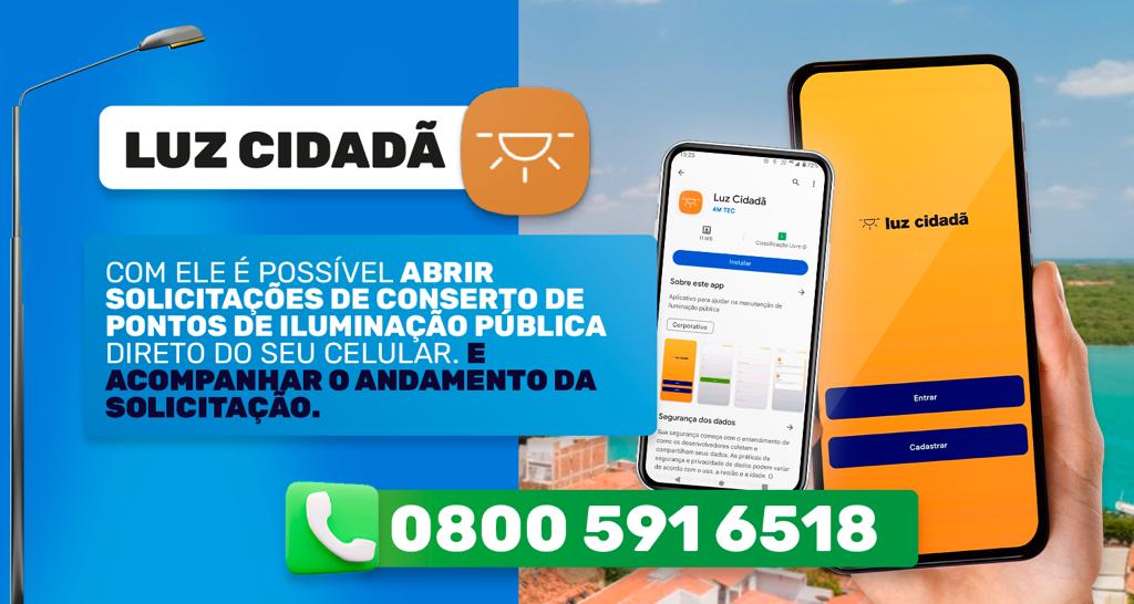 Prefeitura de Areia Branca lança aplicativo LUZ CIDADÃ para solicitações de troca de lâmpadas no município